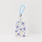 Cute Oil Painting Flower Card Holder with Keychain/Lanyard, Cartoon ID Card Case for Students & Kids
