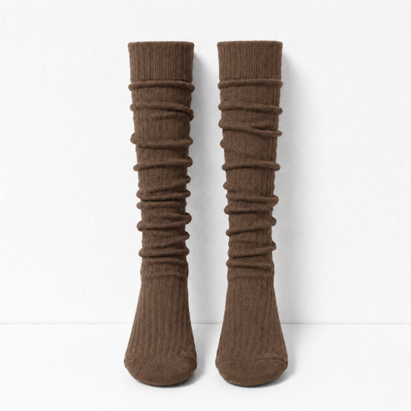 CouldNook Ribbed Leg Warmer Socks - Layered Footwear Accent