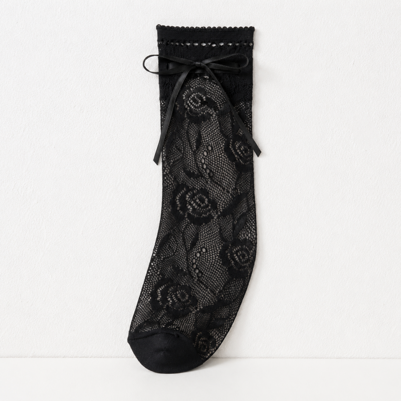 CouldNook Corset Lace Up Mesh Socks - Statement Shoe Accent
