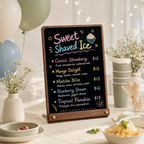 CouldNook Freestanding Wooden Frame Mini Chalkboard - Rewritable Tabletop