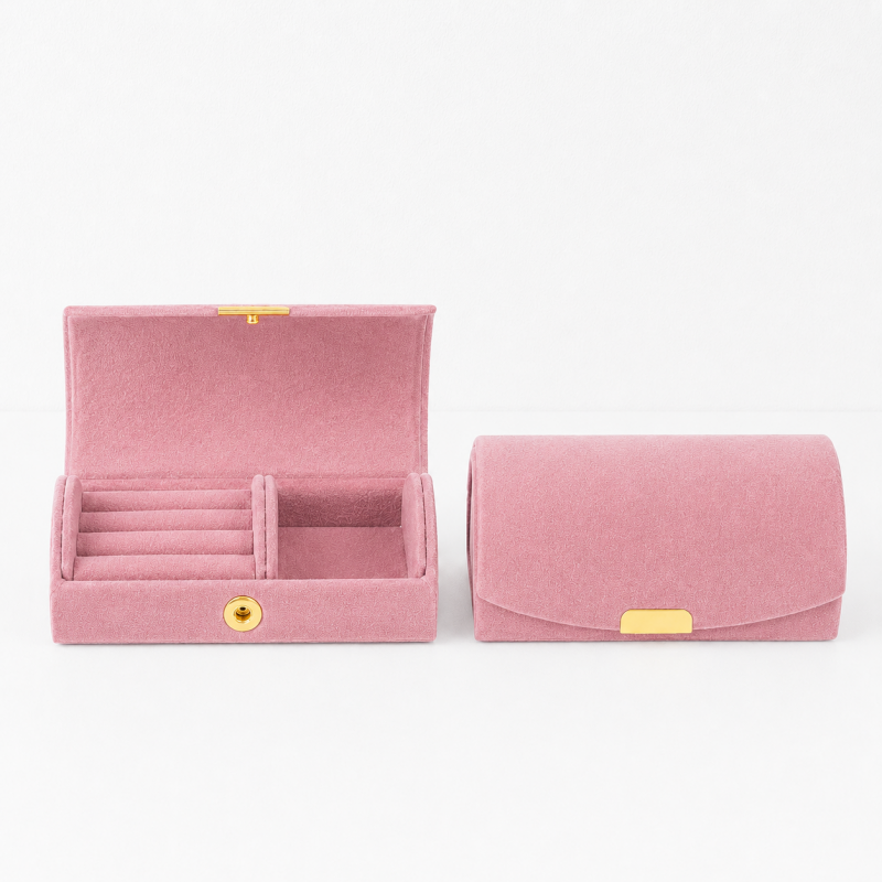 CouldNook Velvet Mini Travel Jewelry Box - Small Travel Organizer