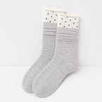 CouldNook Cozy Pattern Band Crew Socks - Warm Shoe Accent