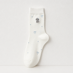 CouldNook Cozy Cat Patch Ribbed Crew Socks - Everyday Outfit Accent