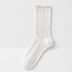 CouldNook Cozy Sheer Lace Ruffle Crew Socks - Gentle Layering Accent