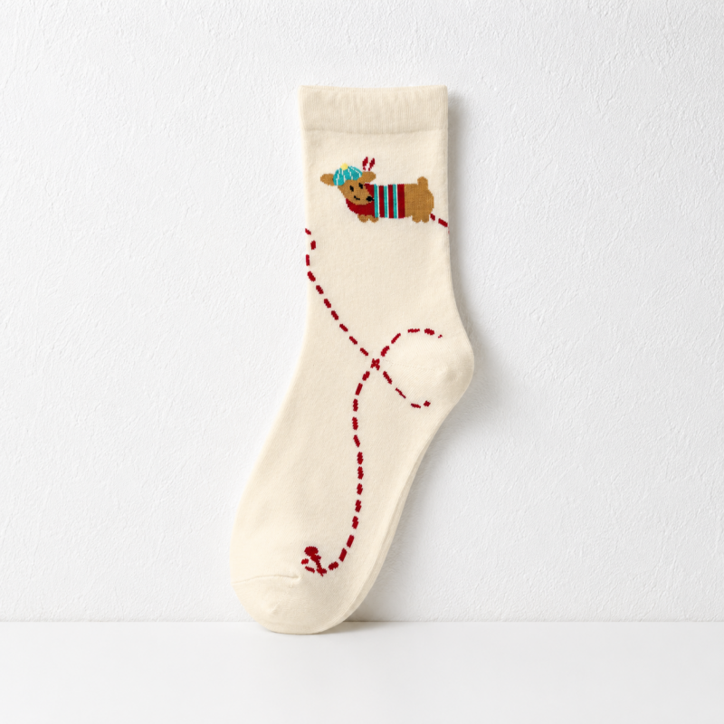 CouldNook Illustrated Animal Crew Socks - Gift Drawer Accent