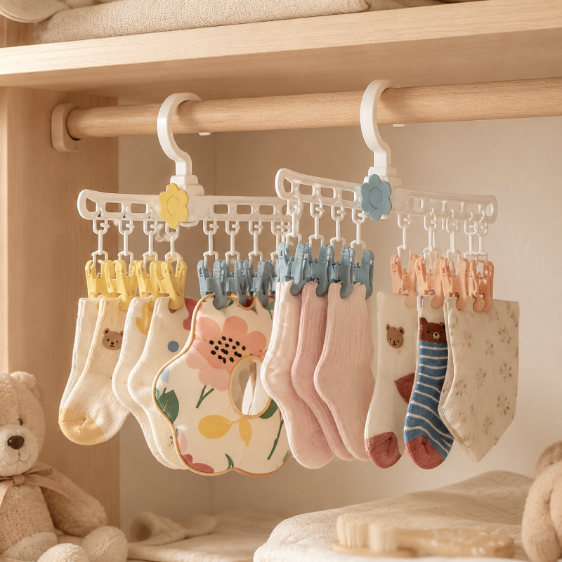 CouldNook Cozy Rotating Sock Drying Rack - Laundry Corner Accent