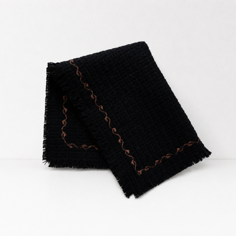 CouldNook Fringed Cotton Placemat - Aesthetic Textured Napkin