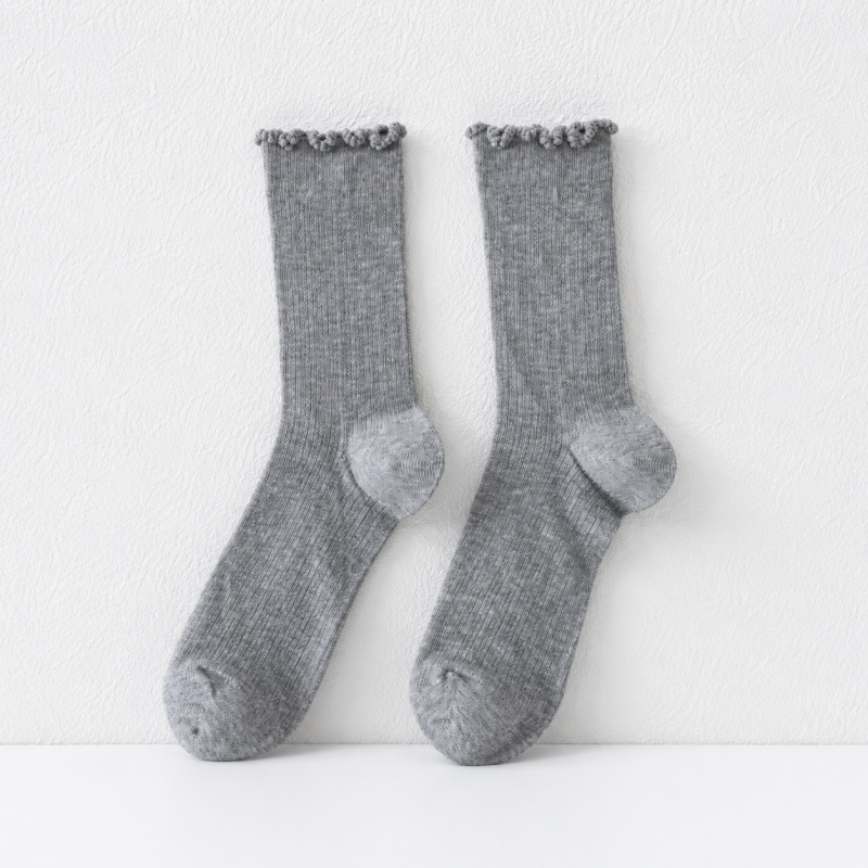 CouldNook Slouchy Pile Ribbed Crew Socks - Cozy Outfit Accent