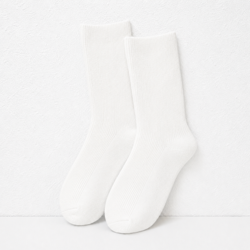 CouldNook Cozy Vertical Rib Crew Socks - Warm Everyday Accent