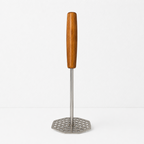 CouldNook Wood Handle 304 Stainless Steel Potato Masher - Kitchen Prep Tool