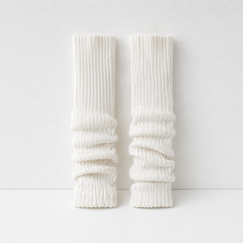 CouldNook 40CM Ribbed Slouch Leg Warmer Socks - Cozy Layering Accent