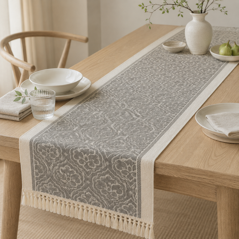 CouldNook Boho Fringle Table Runner - Vintage Tassel Home Decor