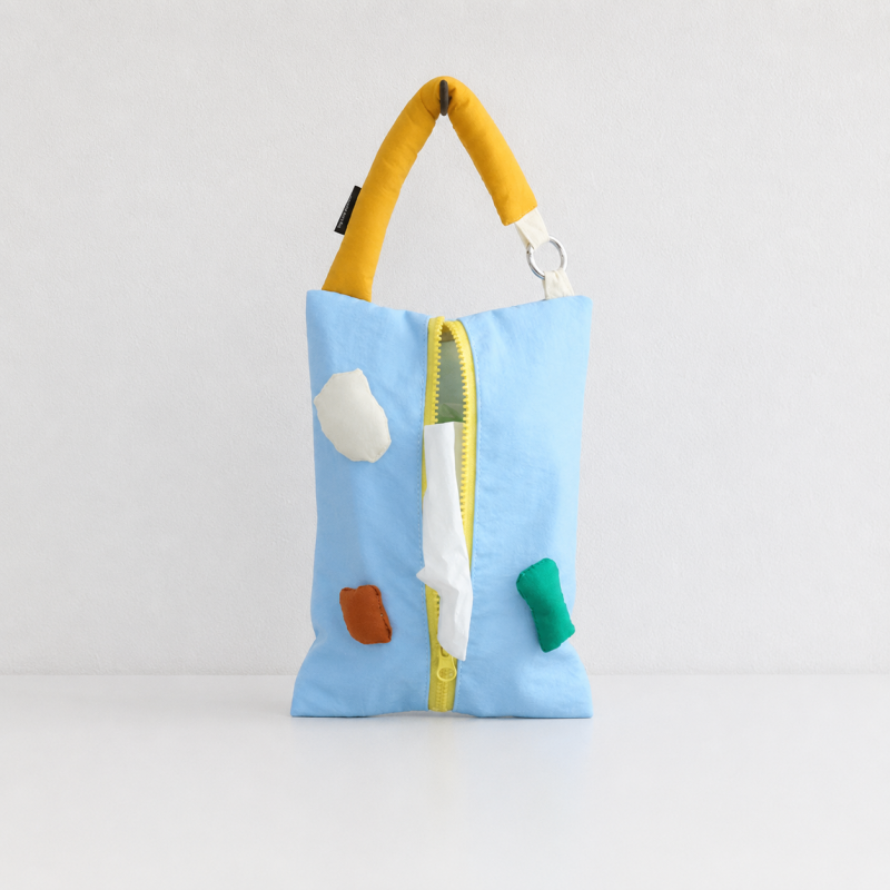 CouldNook Cotton Car Tissue Bag - Aesthetic Fabric Organizer
