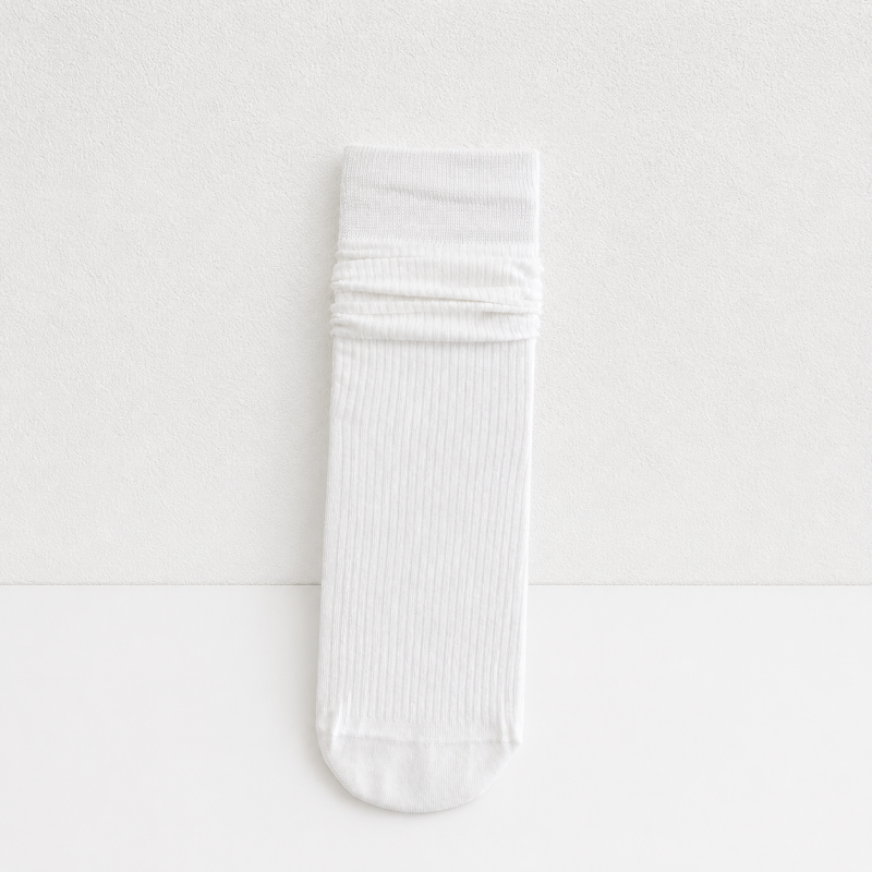 CouldNook Cozy Ribbed Solid Crew Socks - Drawer Display Accent