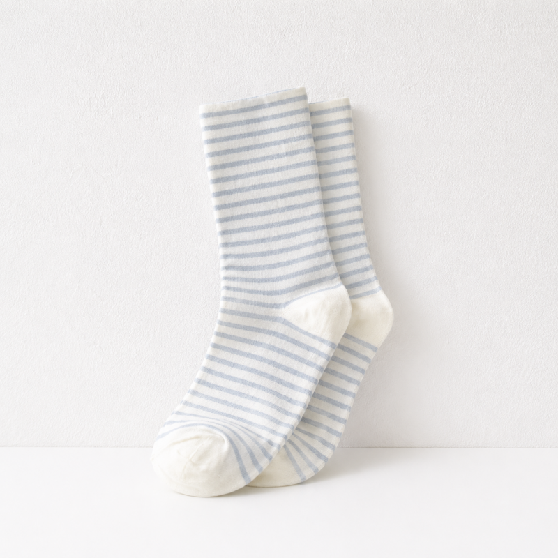 CouldNook Soft Stripe Crew Socks - Cozy Drawer Pair
