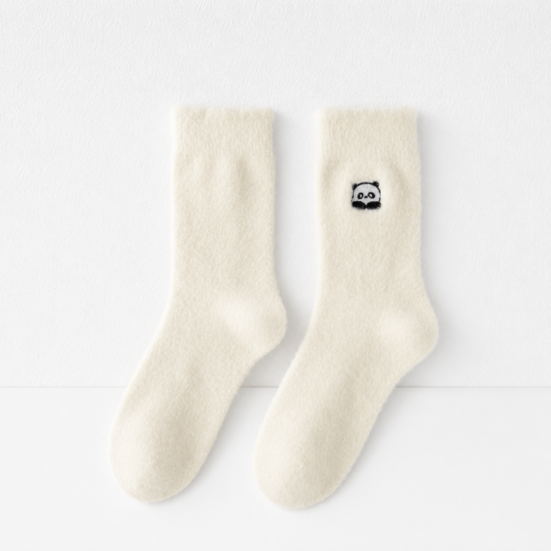 CouldNook Cozy Animal Patch Plush Socks - Warm Home Accent