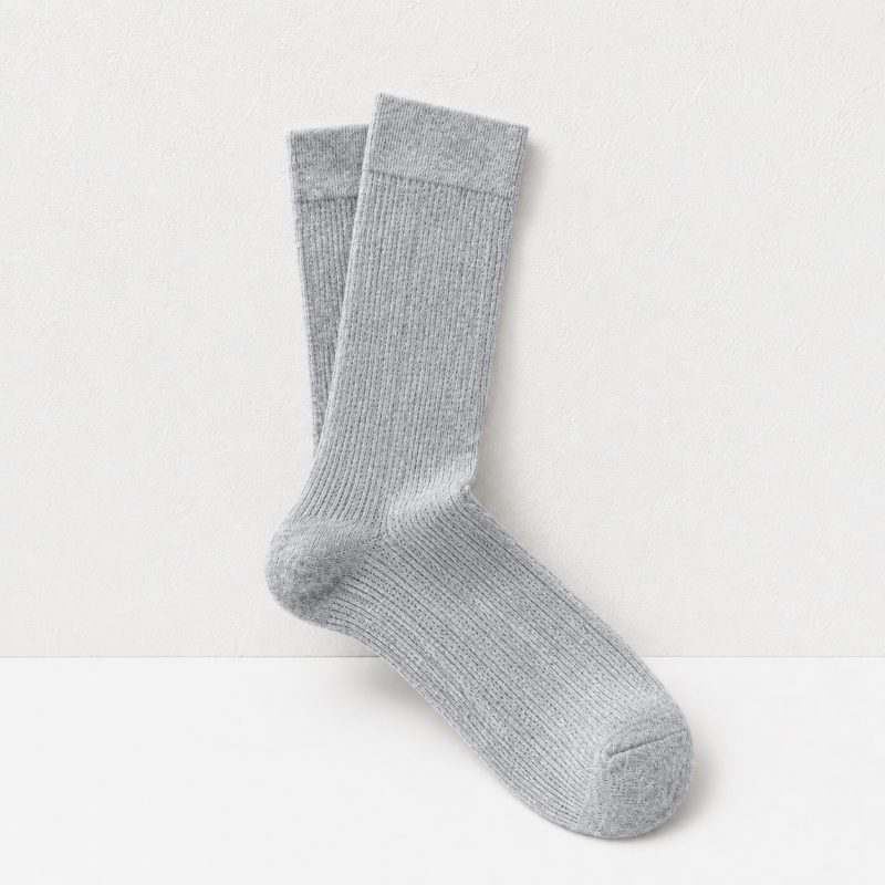 CouldNook Slouch Ribbed Mid-Calf Socks - Relaxed Footwear Accent