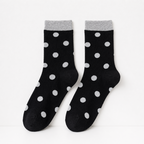 CouldNook Cozy Polka Dot Sheer Crew Socks - Soft Statement Accent