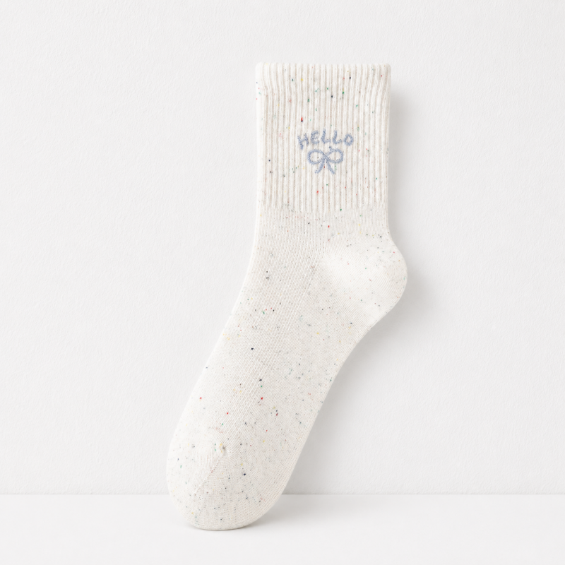 CouldNook Cozy Tiny Motif Crew Socks - Sweet Drawer Accent