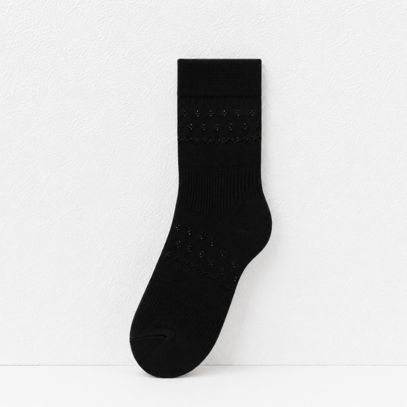 CouldNook Cozy Eyelet Ruffle Crew Socks - Sweet Drawer Accent