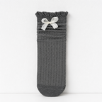CouldNook Cozy Bow Cuff Crew Socks - Gentle Shoe Accent