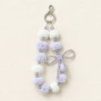 CouldNook Fluffy Pom Lanyard - Crystal Phone Charm