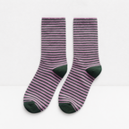 CouldNook Cozy Striped Crew Socks - Layered Outfit Accent