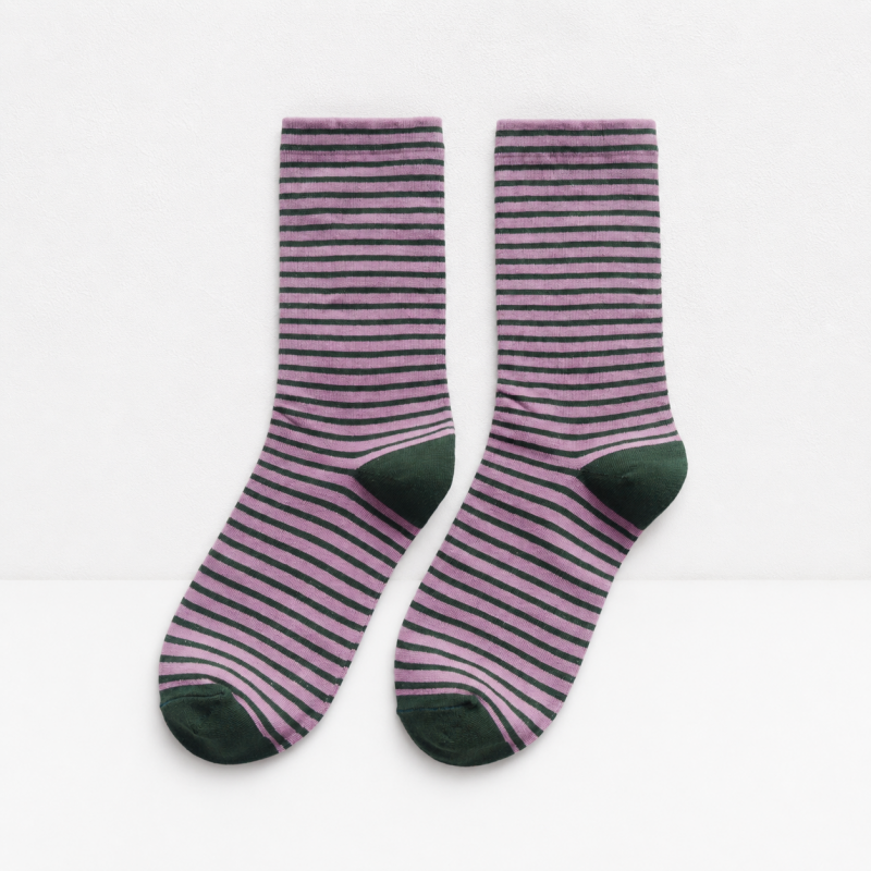 CouldNook Cozy Striped Crew Socks - Layered Outfit Accent