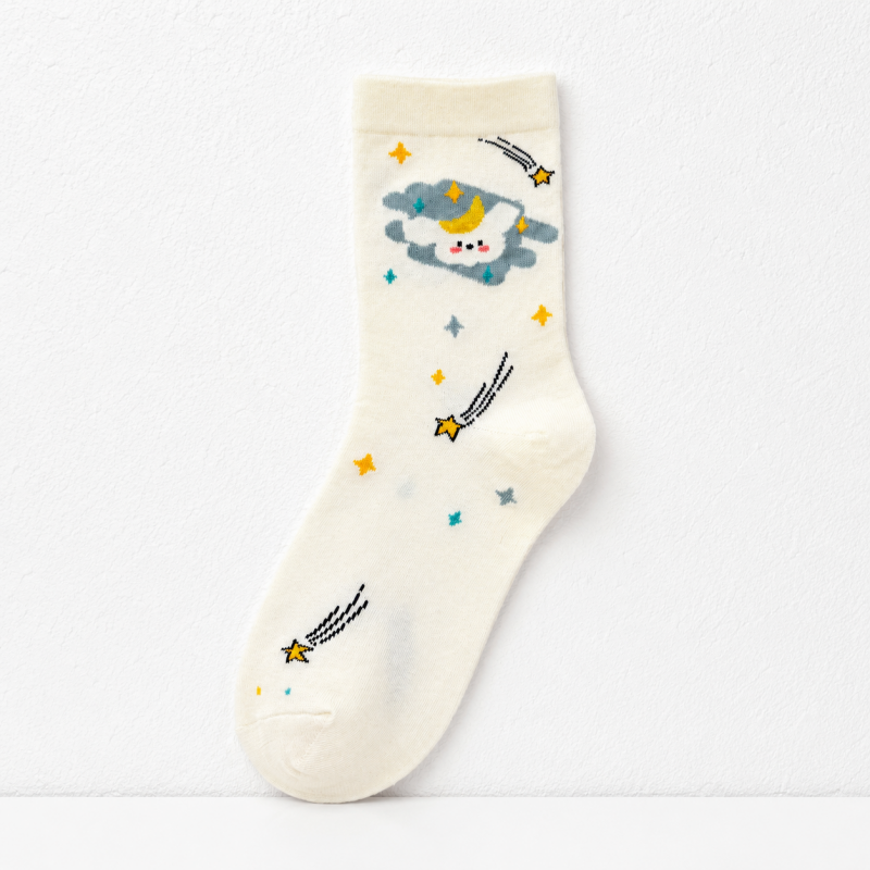 CouldNook Illustrated Animal Crew Socks - Gift Drawer Accent