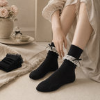 CouldNook Letter Detail No Show Socks - Everyday Footwear Helper