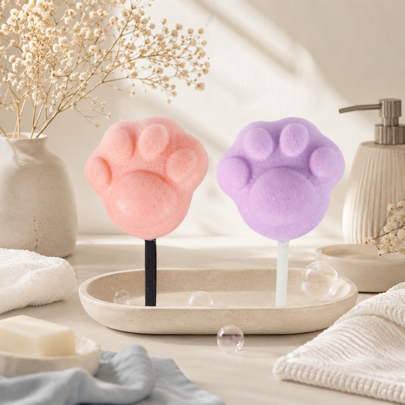 CouldNook Paw Shape Baby Bath Sponge - Bath and Shower Accessory