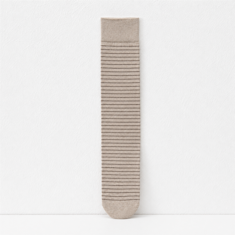 CouldNook Ribbed Neutral Crew Socks - Everyday Boot Accent