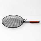 CouldNook Wooden Handle Stainless Steel BBQ Grill Baskets - Barbecue Cooking Tool