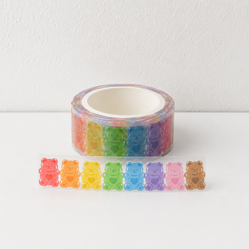 CouldNook Cartoon Washi Tape - Aesthetic Hand-Drawn Stickers (木木0603-8PA6HSK10)