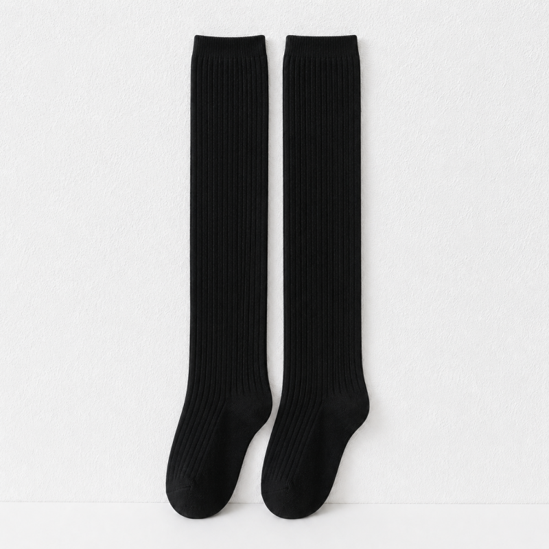 CouldNook Ribbed Over Knee Long Socks - Layered Outfit Accent