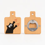 CouldNook Clown Puppy Solid Wood Magnetic Bottle Opener - Kitchen Fridge Magnet