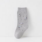 CouldNook Cozy Embroidered Motif Crew Socks - Everyday Drawer Accent