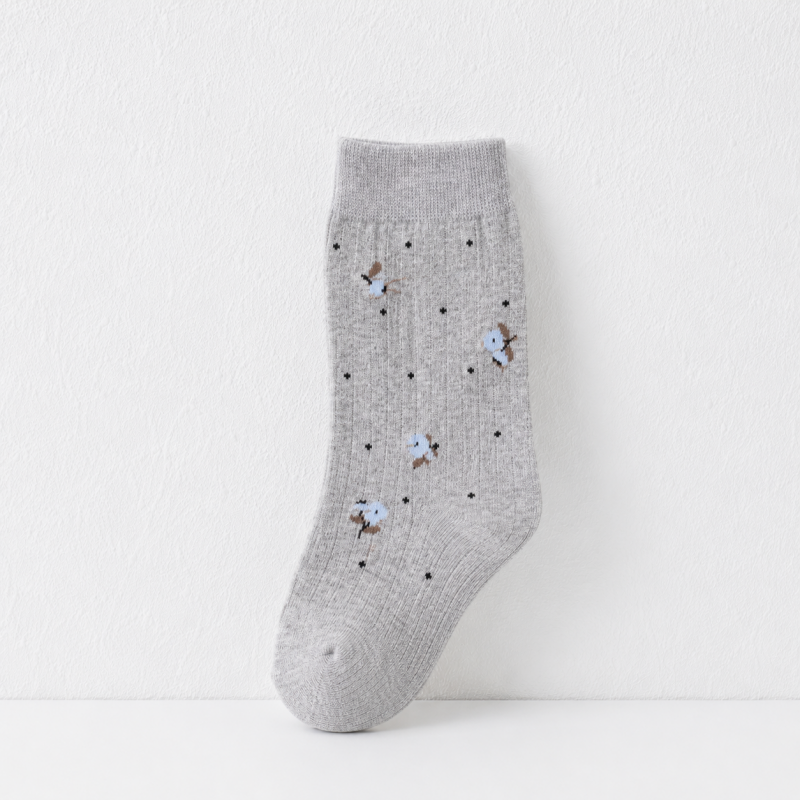 CouldNook Cozy Embroidered Motif Crew Socks - Everyday Drawer Accent