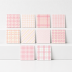 CouldNook Plaid Memo Paper - Aesthetic Fresh Grid Stationery