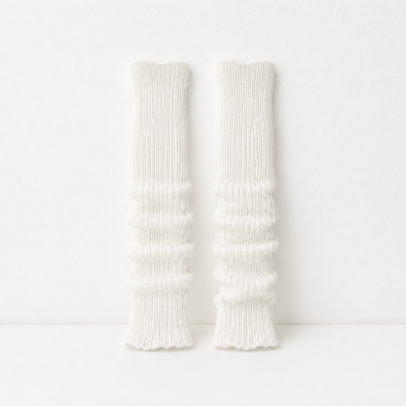 CouldNook 50CM Ribbed Slouch Leg Warmer Socks - Cozy Layering Accent