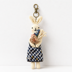 CouldNook Bunny Doll Fabric Charm - Aesthetic Artisan Bag Pendant