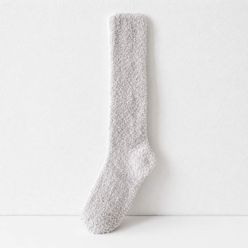 CouldNook Cozy Over Knee Slouch Plush Floor Socks - Warm Corner Accent