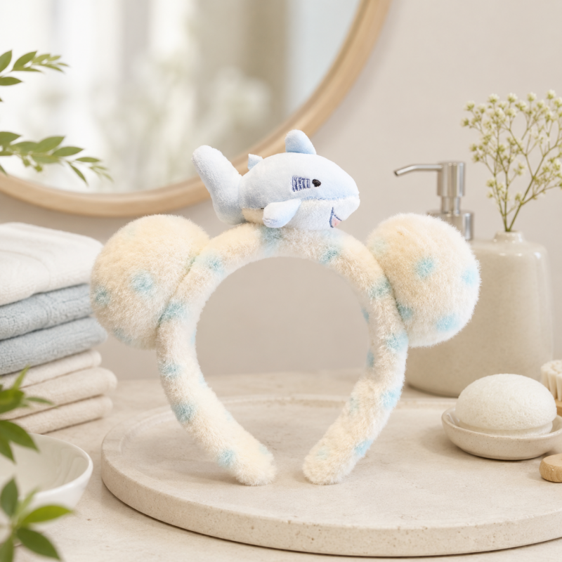 CouldNook Cherry and Animal Plush Headband - Soft Hair Accessory