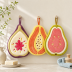 CouldNook Fruit Slice Hanging Hand Towel - Absorbent Home Textile
