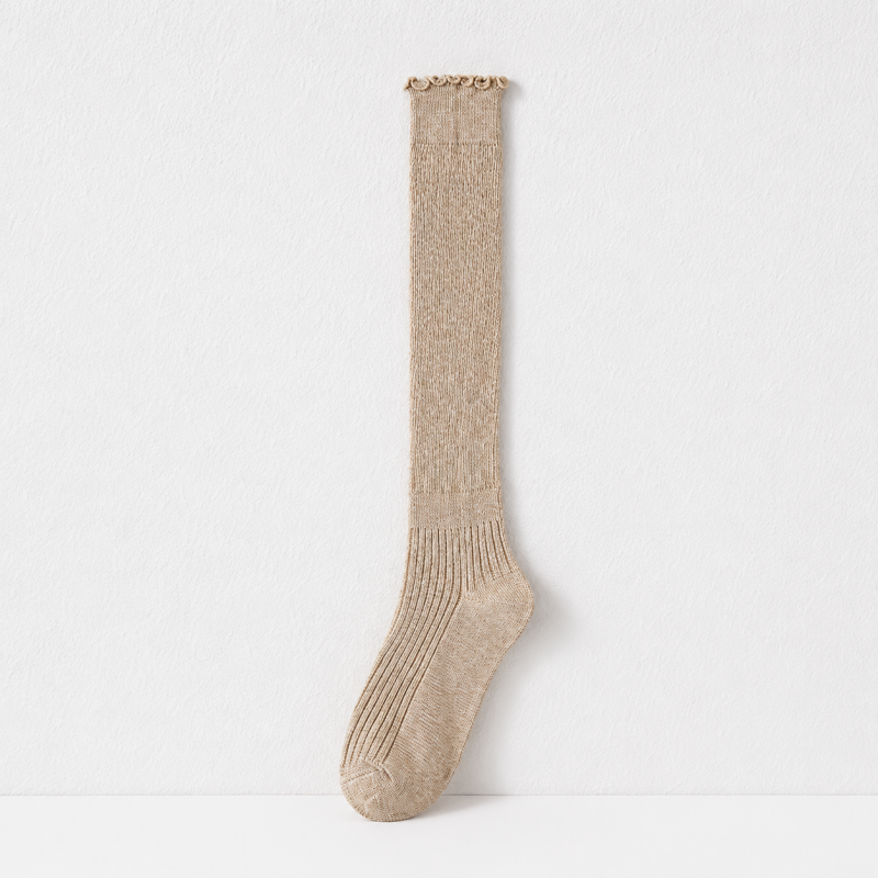 CouldNook Layered Ribbed Slouch Crew Socks - Cozy Shoe Accent