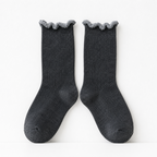 CouldNook Cozy Scalloped Edge Crew Socks - Soft Layered Accent