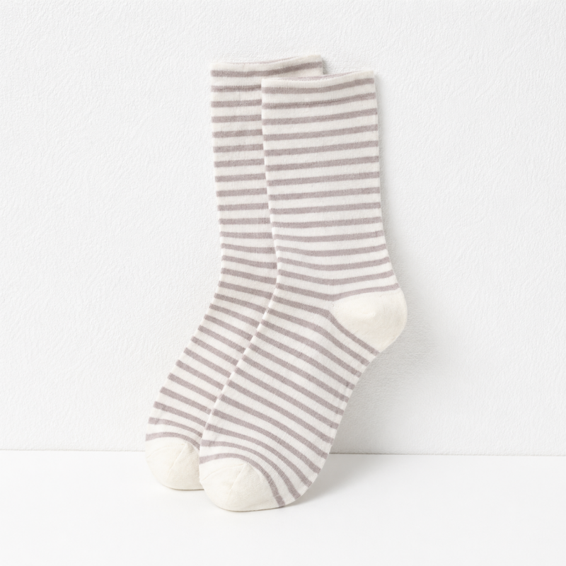 CouldNook Soft Stripe Crew Socks - Cozy Drawer Pair