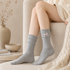 CouldNook Bow Accent Crew Socks - Soft Wardrobe Essential