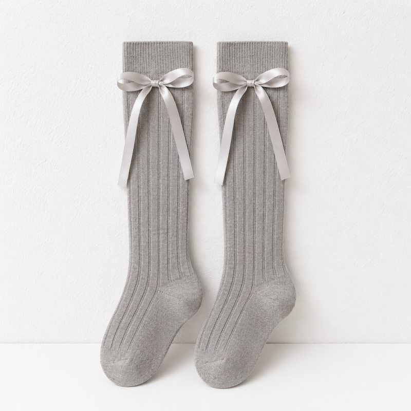 CouldNook Side Lace Up Knee Socks - Dress Shoe Accent