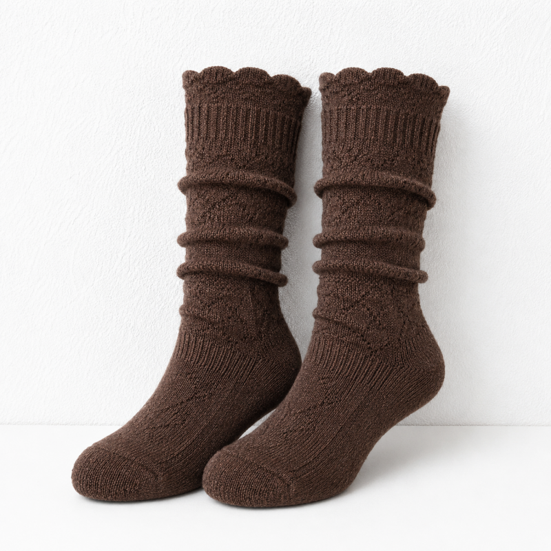 CouldNook Cable Knit Slouch Socks - Boot Layer Accent